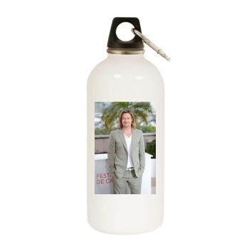 Brad Pitt White Water Bottle With Carabiner