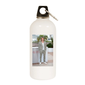 Brad Pitt White Water Bottle With Carabiner