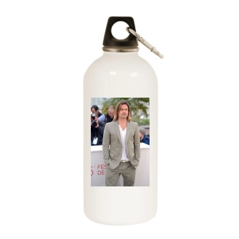 Brad Pitt White Water Bottle With Carabiner