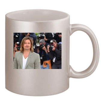 Brad Pitt 11oz Metallic Silver Mug