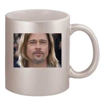 Brad Pitt 11oz Metallic Silver Mug