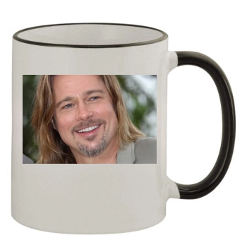 Brad Pitt 11oz Colored Rim & Handle Mug