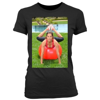 Brooke Burke Women's Junior Cut Crewneck T-Shirt