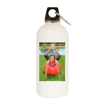 Brooke Burke White Water Bottle With Carabiner