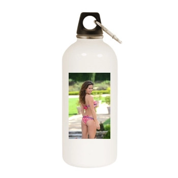 Brooke Burke White Water Bottle With Carabiner