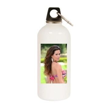 Brooke Burke White Water Bottle With Carabiner