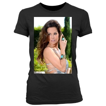 Brooke Burke Women's Junior Cut Crewneck T-Shirt