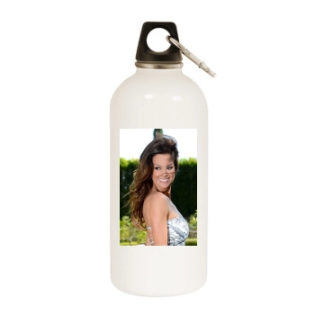 Brooke Burke White Water Bottle With Carabiner