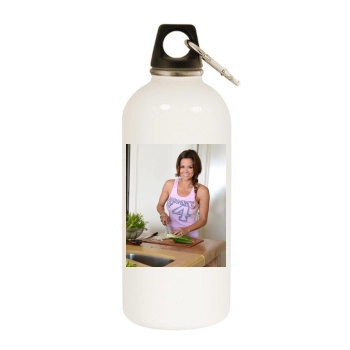 Brooke Burke White Water Bottle With Carabiner