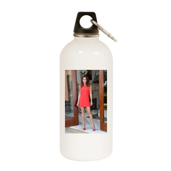 Brooke Burke White Water Bottle With Carabiner