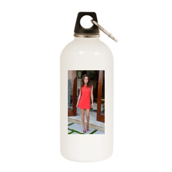 Brooke Burke White Water Bottle With Carabiner