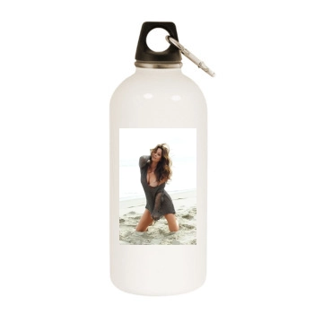 Brooke Burke White Water Bottle With Carabiner