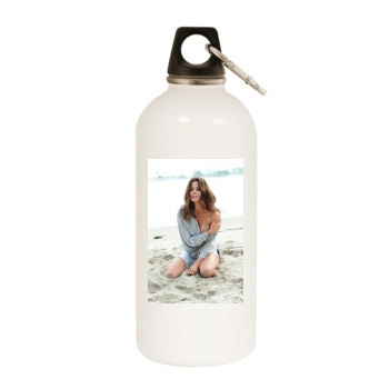 Brooke Burke White Water Bottle With Carabiner