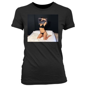 Brooke Burke Women's Junior Cut Crewneck T-Shirt