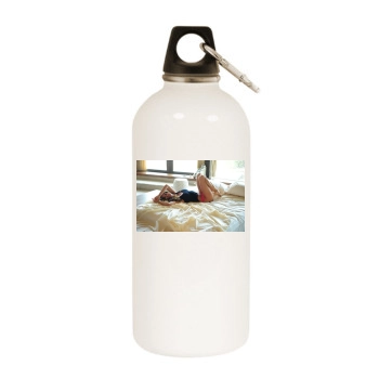 Brooke Burke White Water Bottle With Carabiner