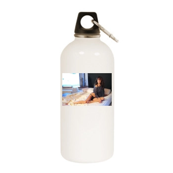 Brooke Burke White Water Bottle With Carabiner