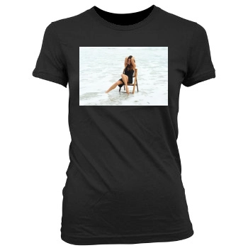 Brooke Burke Women's Junior Cut Crewneck T-Shirt