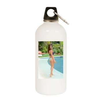 Brooke Burke White Water Bottle With Carabiner