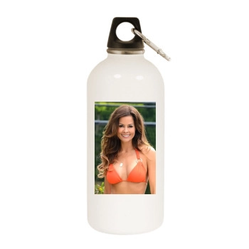 Brooke Burke White Water Bottle With Carabiner