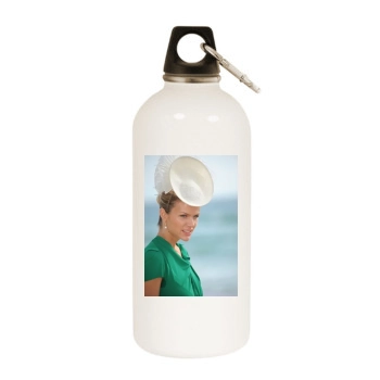 Brooklyn Decker White Water Bottle With Carabiner