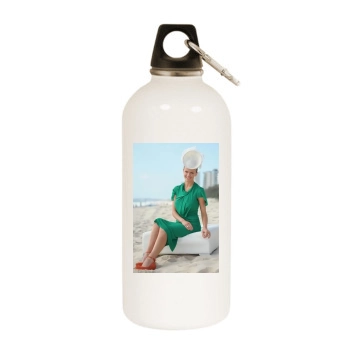 Brooklyn Decker White Water Bottle With Carabiner