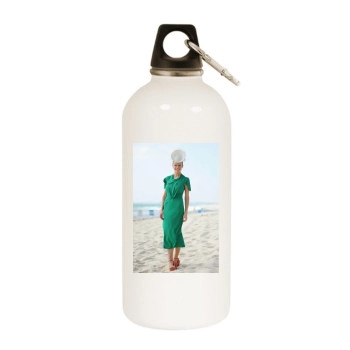 Brooklyn Decker White Water Bottle With Carabiner