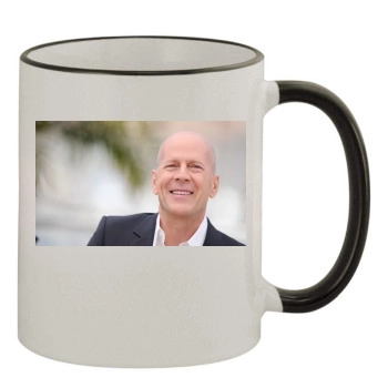 Bruce Willis 11oz Colored Rim & Handle Mug