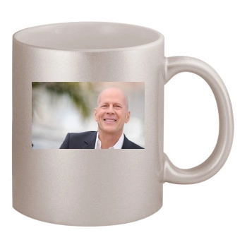 Bruce Willis 11oz Metallic Silver Mug