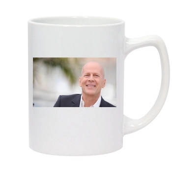 Bruce Willis 14oz White Statesman Mug