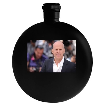 Bruce Willis Round Flask