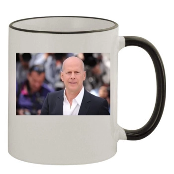 Bruce Willis 11oz Colored Rim & Handle Mug