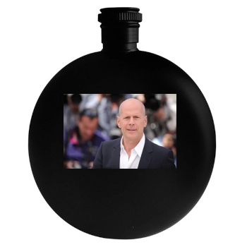 Bruce Willis Round Flask