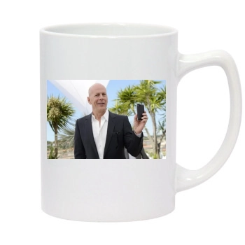 Bruce Willis 14oz White Statesman Mug