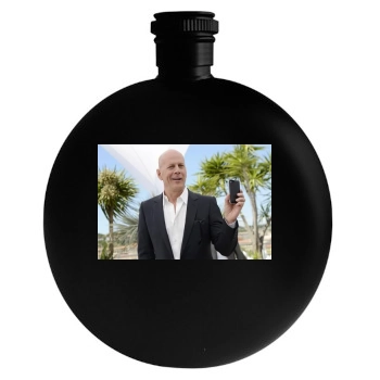 Bruce Willis Round Flask