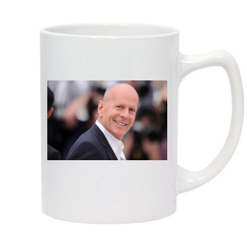 Bruce Willis 14oz White Statesman Mug