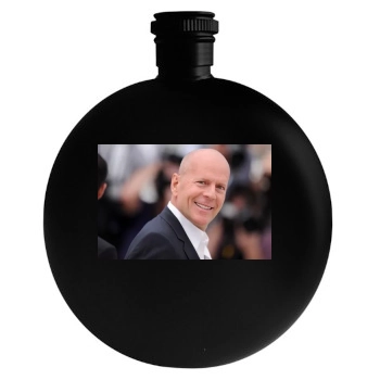 Bruce Willis Round Flask