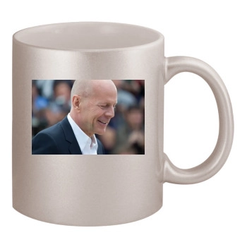 Bruce Willis 11oz Metallic Silver Mug