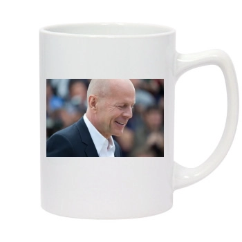 Bruce Willis 14oz White Statesman Mug