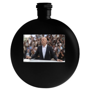 Bruce Willis Round Flask