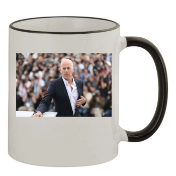 Bruce Willis 11oz Colored Rim & Handle Mug