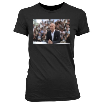 Bruce Willis Women's Junior Cut Crewneck T-Shirt