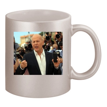 Bruce Willis 11oz Metallic Silver Mug