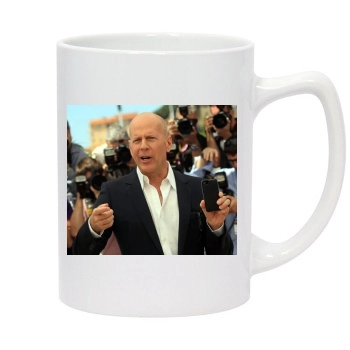 Bruce Willis 14oz White Statesman Mug