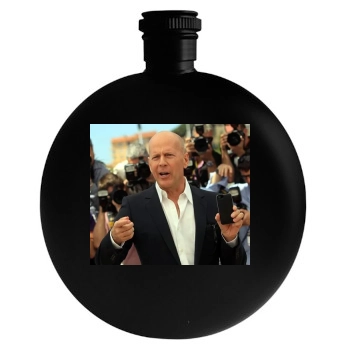 Bruce Willis Round Flask