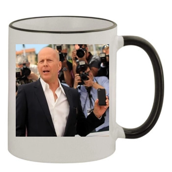 Bruce Willis 11oz Colored Rim & Handle Mug