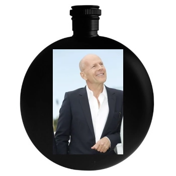 Bruce Willis Round Flask