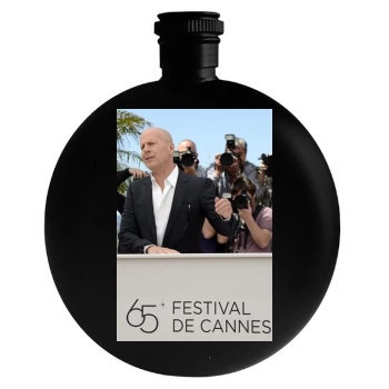 Bruce Willis Round Flask