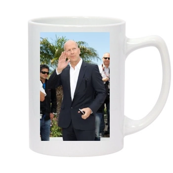 Bruce Willis 14oz White Statesman Mug