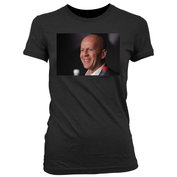 Bruce Willis Women's Junior Cut Crewneck T-Shirt