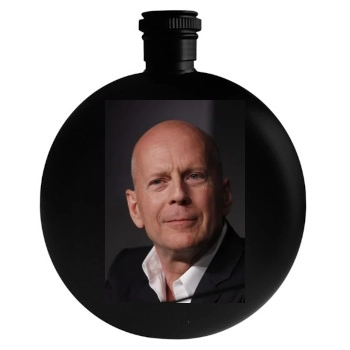 Bruce Willis Round Flask